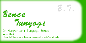 bence tunyogi business card